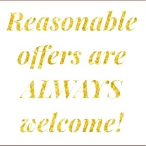 Reasonable offers are welcome